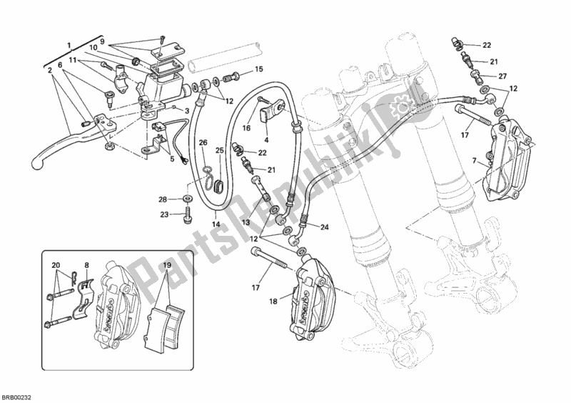 Wszystkie części do Przedni Uk? Ad Hamulcowy Ducati Monster 696 USA 2009